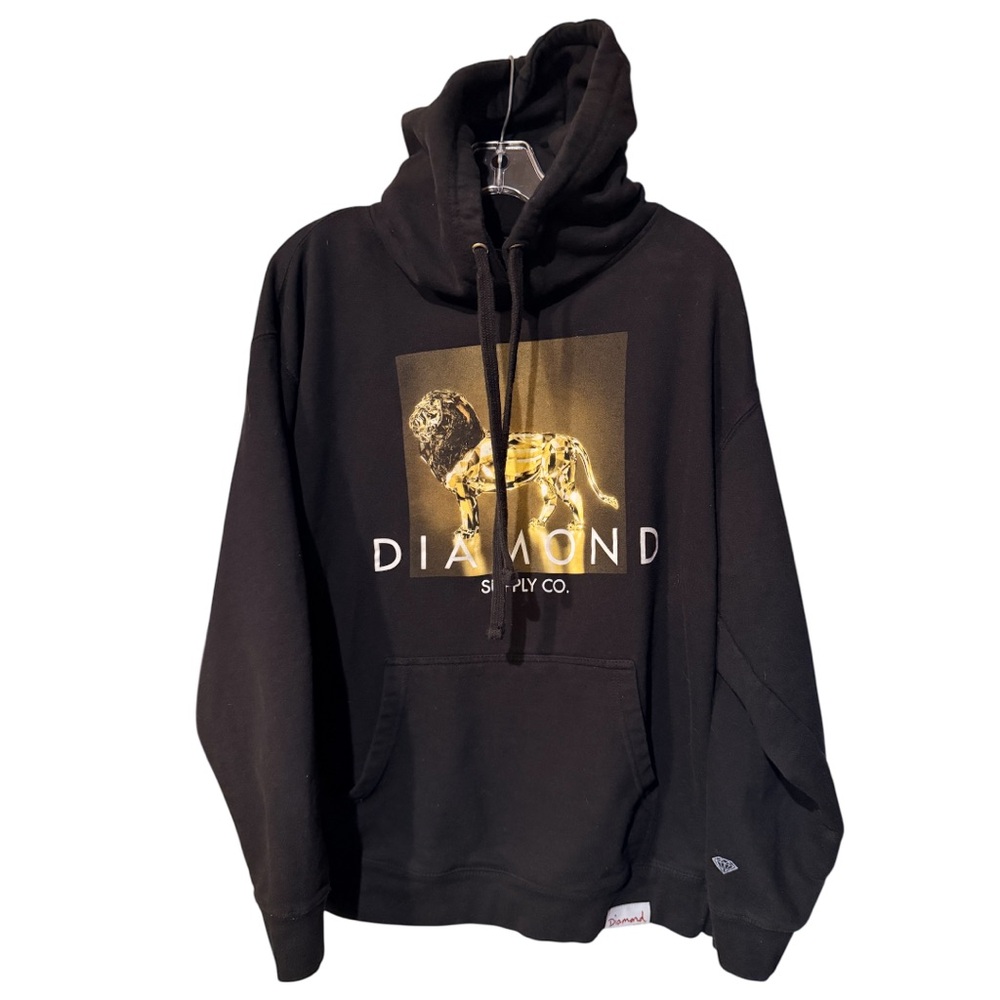 Diamond Supply Co Black Lion Graphic Pullover Hoodie Large Discontinued